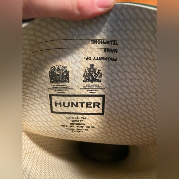 Original Tall Green Hunter Boots - Picture 5 of 6